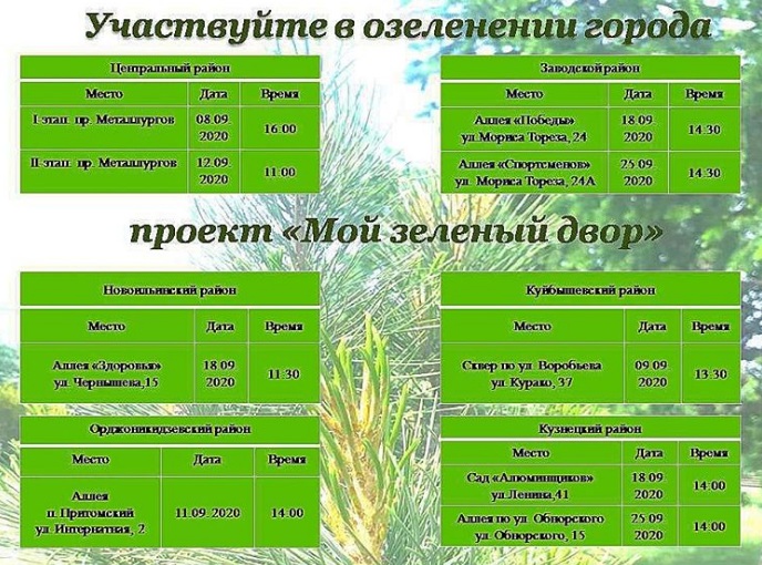 Участвовать в проектах по озеленению города